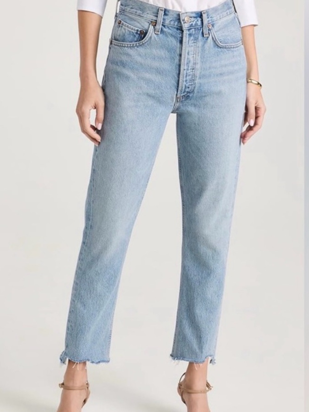 Agolde Light Blue Riley High-Rise Jeans